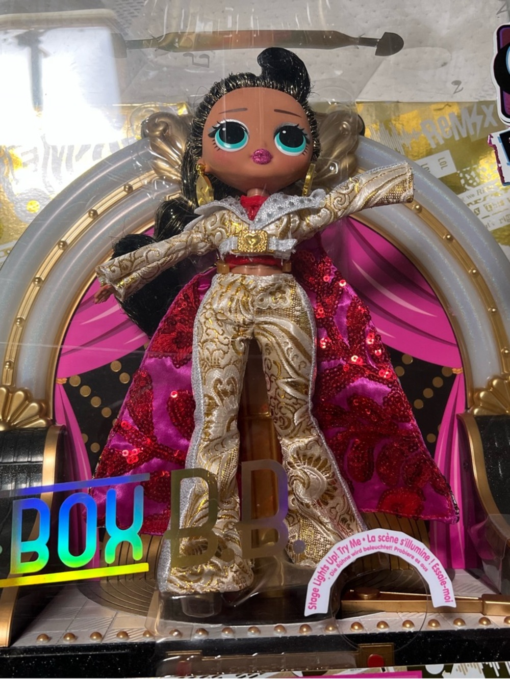 Gold & Pink Sequin Fashion Doll - Glam Stage Outfit